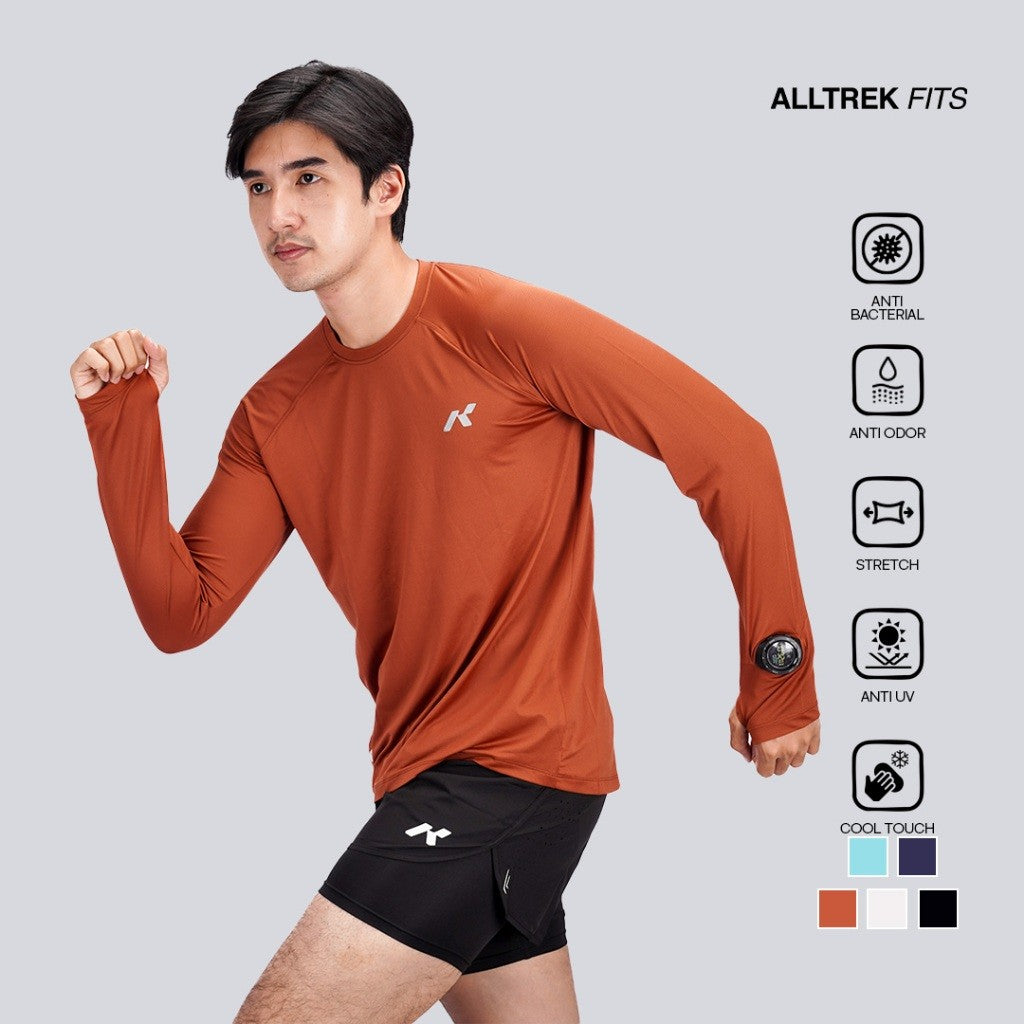 ALLTREK Baselayer RHEOS Longsleeve Jersey Ultra Light Clockhole Baju Olahraga Quick Dry Pria Wanita