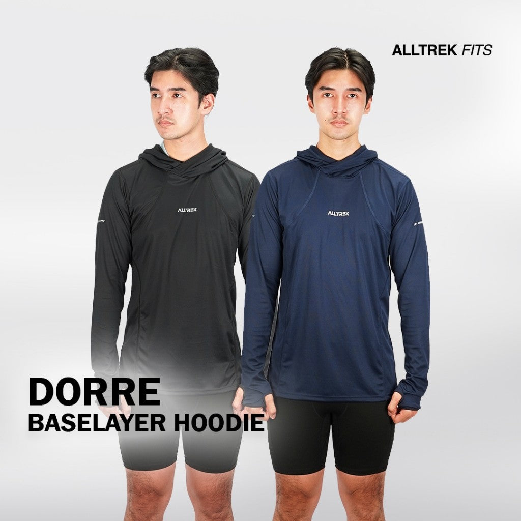 ALLTREK Baselayer Hoodie DORRE Quick Dry Atasan Olahraga Outdoor Trail Run Hiking Camping