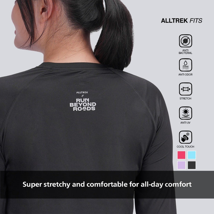 ALLTREK Baselayer RHEOS Women Longsleeve Jersey Ultra Light Clockhole Baju Olahraga Quick Dry Wanita