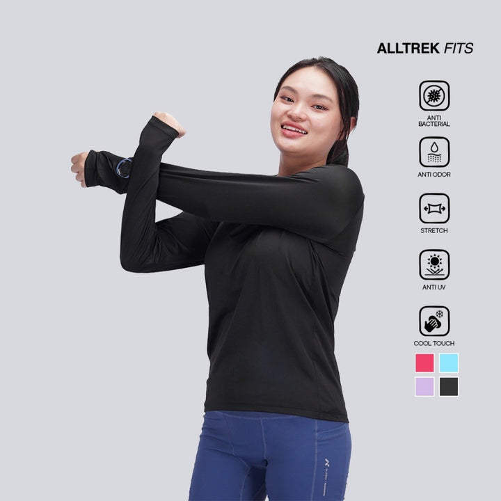 ALLTREK Baselayer RHEOS Women Longsleeve Jersey Ultra Light Clockhole Baju Olahraga Quick Dry Wanita