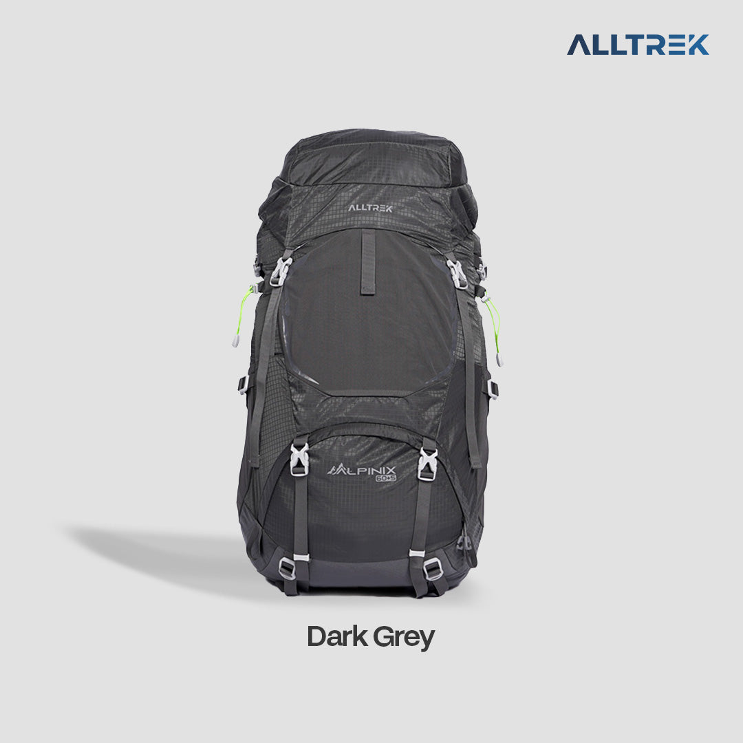 ALLTREK Tas Gunung ALPINIX 60+5L Hiking Carrier Ransel Anti Gravity