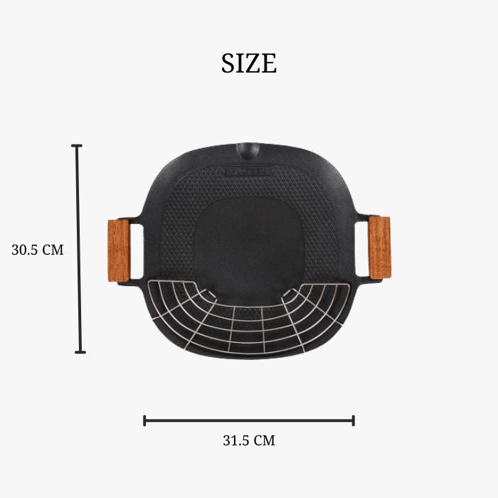ALLTREK BBQ Grill Pan Multifungsi Wajan Panggangan Anti Lengket Dengan Peniris