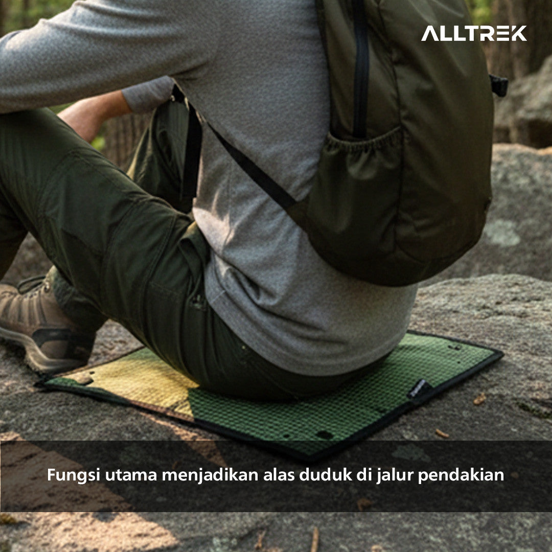 ALLTREK Alas Duduk Hiking Camping Multifungsi Waterproof Nylon Gridstop Ultralight