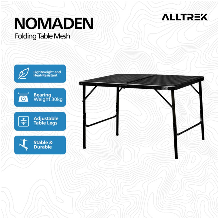 ALLTREK Meja Lipat NOMADEN Folding Table Iron Mesh