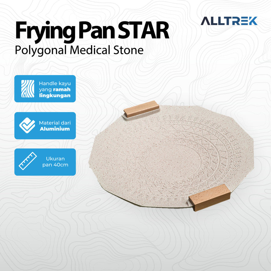 ALLTREK กระทะ STAR Polygonal Medical Stone เคลือบสารกันติด