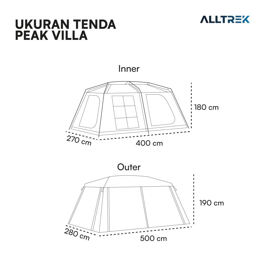 ALLTREK เต็นท์อัตโนมัติ PEAK VILLA Camping Glamping Luxury 2 ชั้น