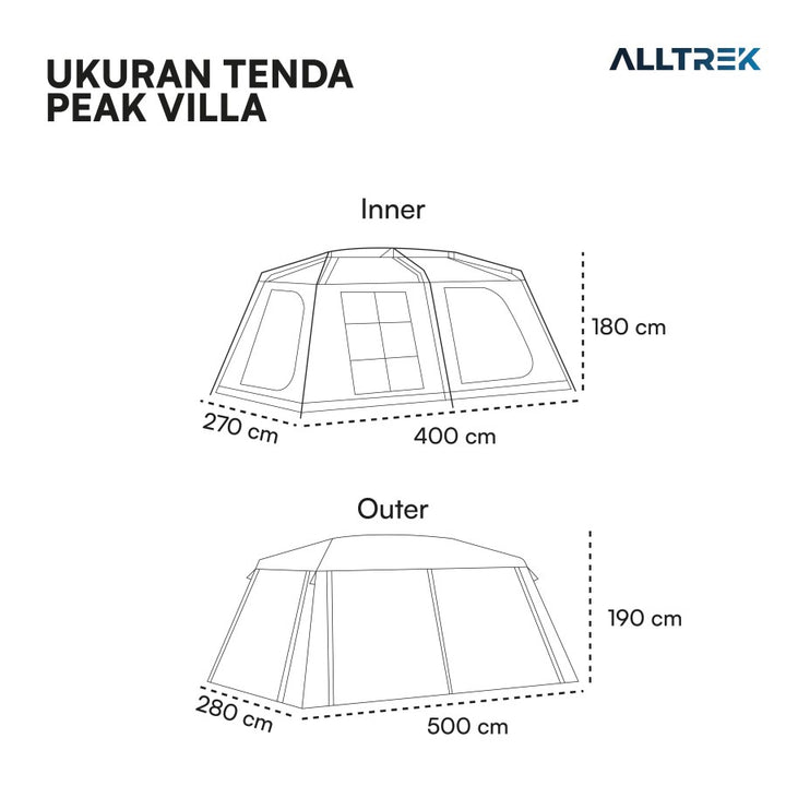 ALLTREK เต็นท์อัตโนมัติ PEAK VILLA Camping Glamping Luxury 2 ชั้น