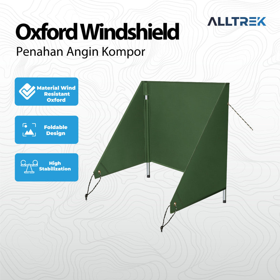 ALLTREK เตาแบบพกพา Windbreaker ผ้ากันลมผ้าม่านกลางแจ้ง