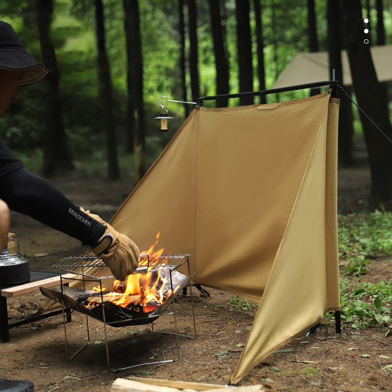 ALLTREK เตาแบบพกพา Windbreaker ผ้ากันลมผ้าม่านกลางแจ้ง