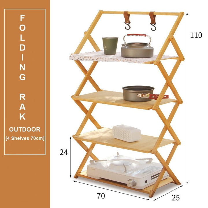 ALLTREK Folding Rack Camping Rak Kayu Lipat Portable Multifungsi