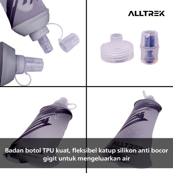 ALLTREK Foldable Soft Flask Botol Air Minum Lipat Sport Water Bottle BPA Free