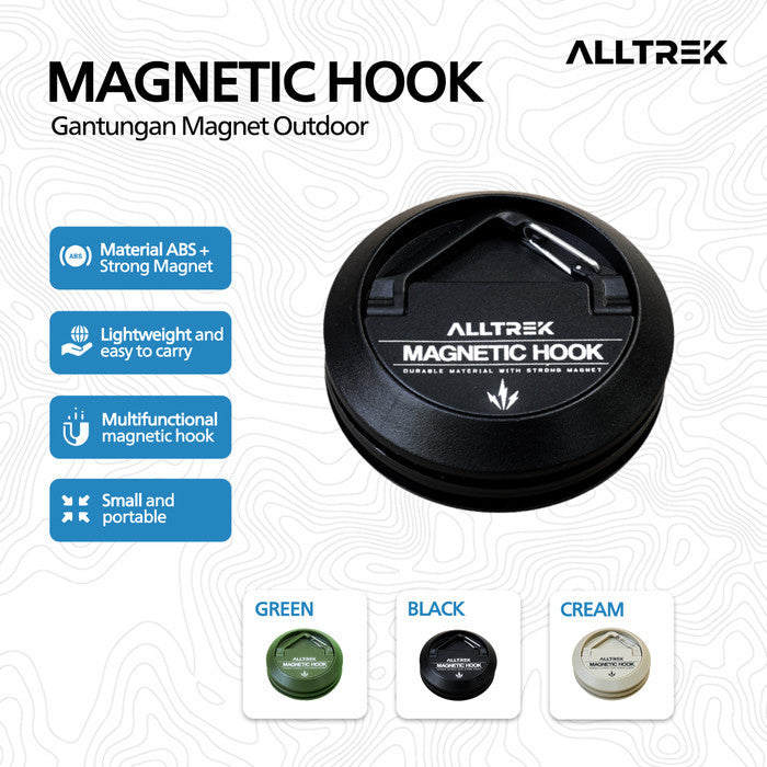 ALLTREK Magnetic Hook ไม้แขวนแม่เหล็กกลางแจ้ง - สีดำ