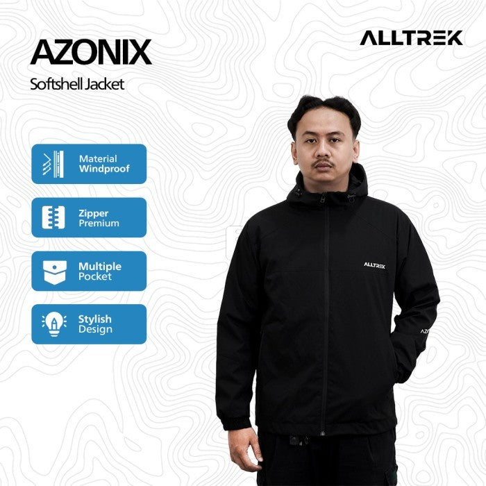 ALLTREK Jaket Outdoor AZONIX Softshell Jaket Water Repellent
