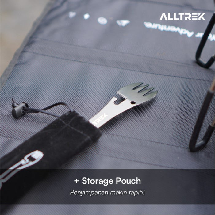 ALLTREK ช้อนส้อมอเนกประสงค์ 5 in 1 สำหรับการตั้งแคมป์