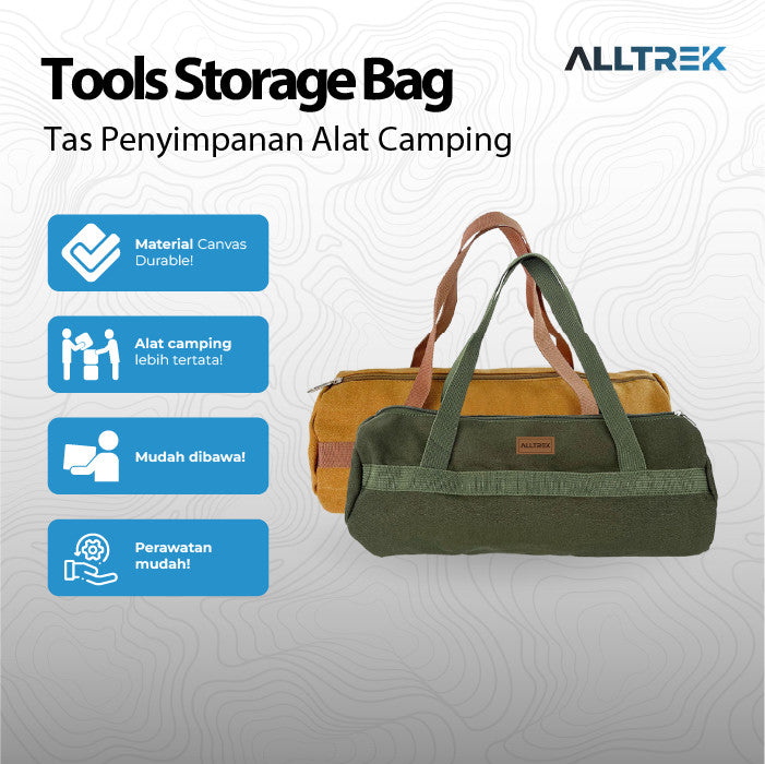 ALLTREK ถุงเก็บเครื่องมือตั้งแคมป์อุปกรณ์เสริมที่เก็บตะปูพื้นดิน