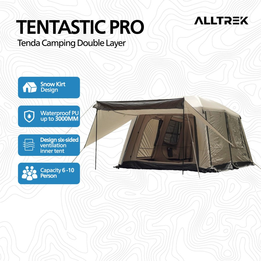 ALLTREK Tentastic เต็นท์ตั้งแคมป์กลางแจ้ง 1 ห้องนอน + 1 ห้องพัก