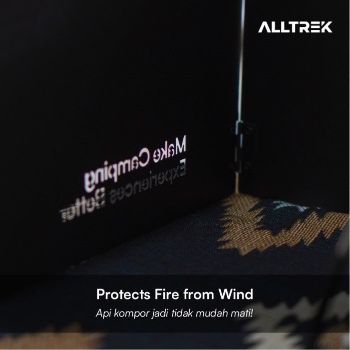 ALLTREK Windshield Trifold Portable Stove แผ่นป้องกันลม