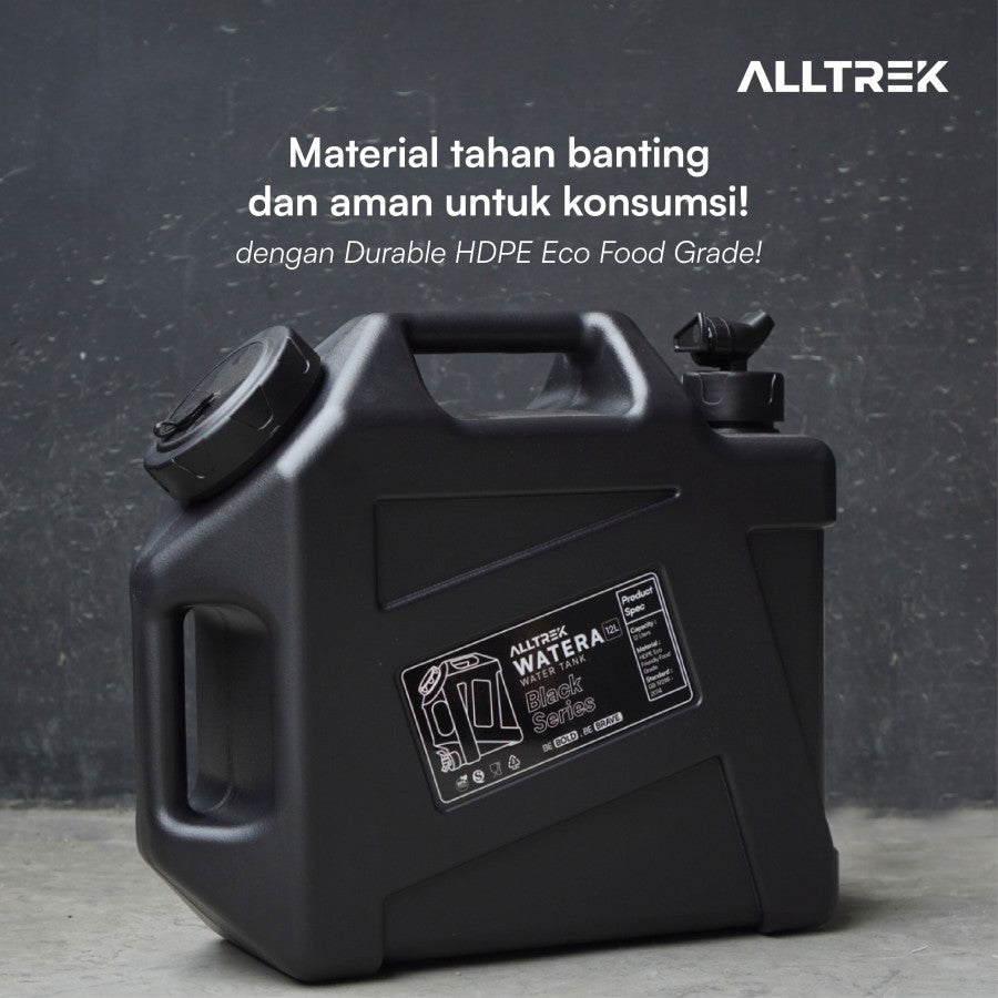 ALLTREK Water Gallon 12L WATERA BLACK อัพเกรดถังเก็บน้ำความจุขนาดใหญ่