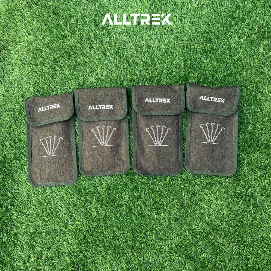 ALLTREK หมุดเต็นท์แคมป์ปิ้ง Aluminium Alloy WIRE Ultralight 10 ชิ้น