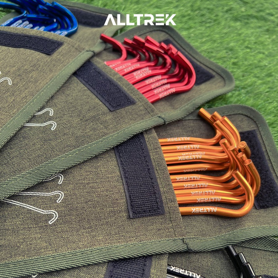 ALLTREK หมุดเต็นท์แคมป์ปิ้ง Aluminium Alloy WIRE Ultralight 10 ชิ้น