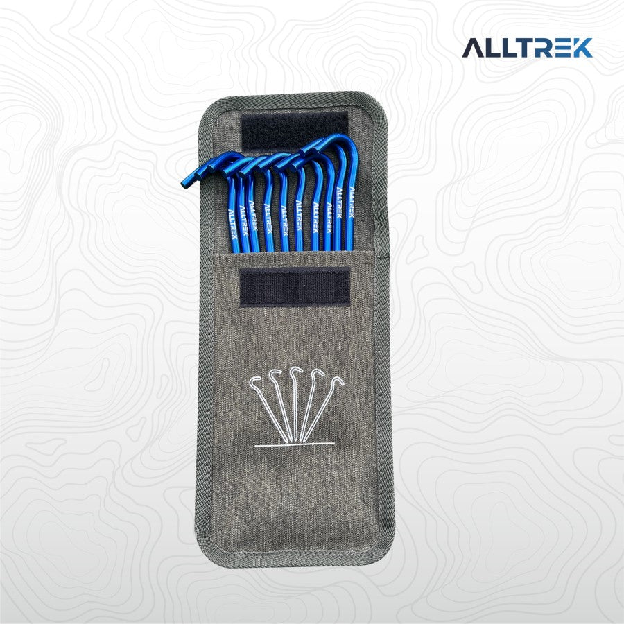 ALLTREK หมุดเต็นท์แคมป์ปิ้ง Aluminium Alloy WIRE Ultralight 10 ชิ้น