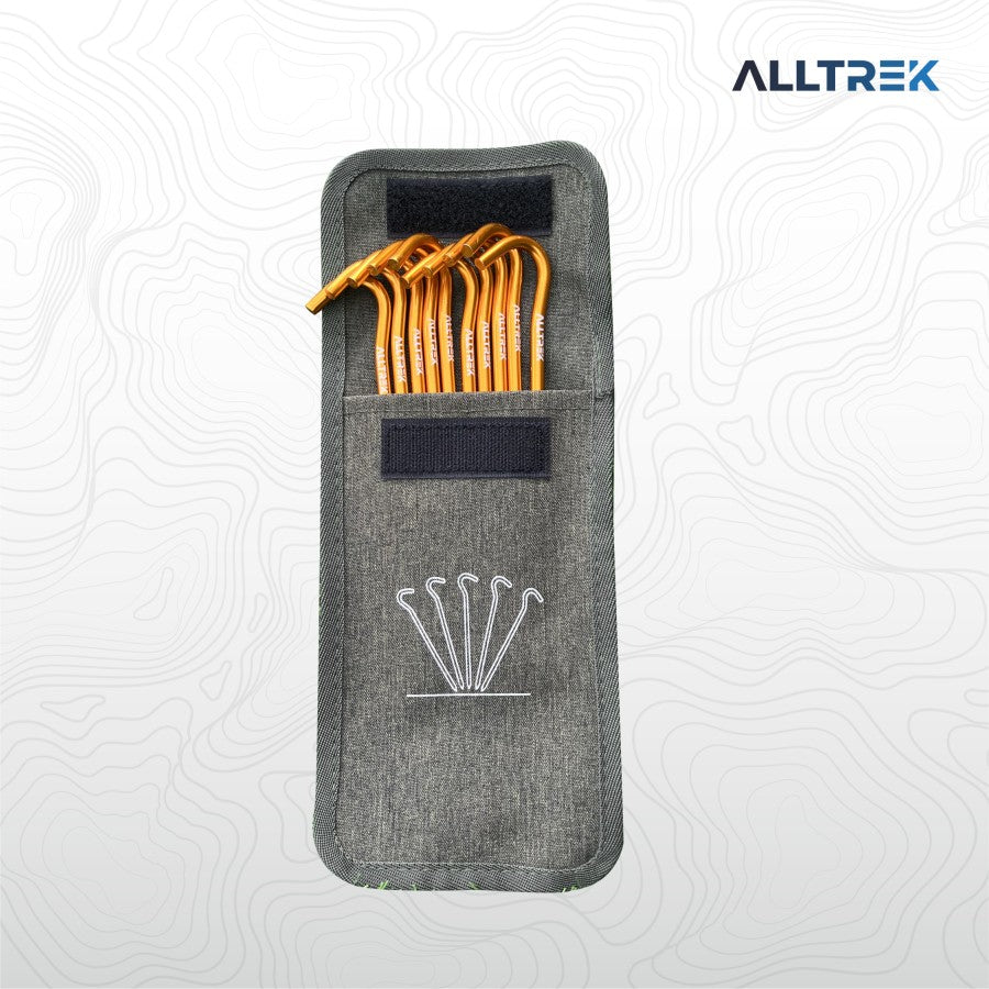 ALLTREK หมุดเต็นท์แคมป์ปิ้ง Aluminium Alloy WIRE Ultralight 10 ชิ้น