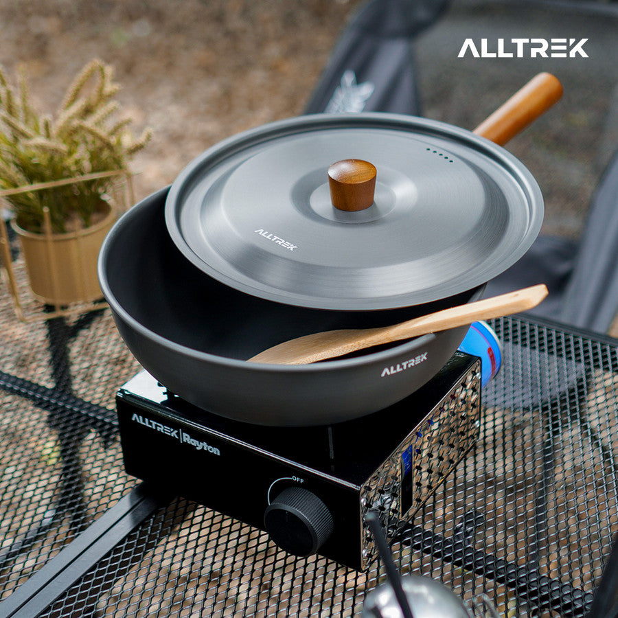 ALLTREK กระทะพับสำหรับตั้งแคมป์กลางแจ้ง